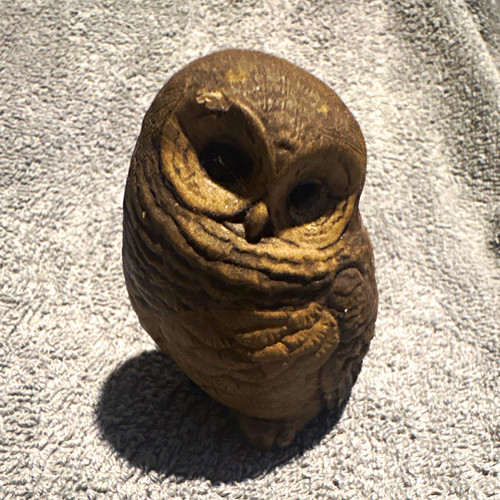 Poole owl figurine brown - brown, matte