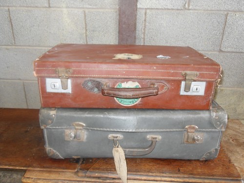 Vintage suitcase stack - vintage,