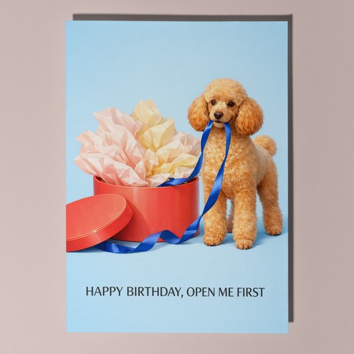 Poodle personalised birthday - poodle,