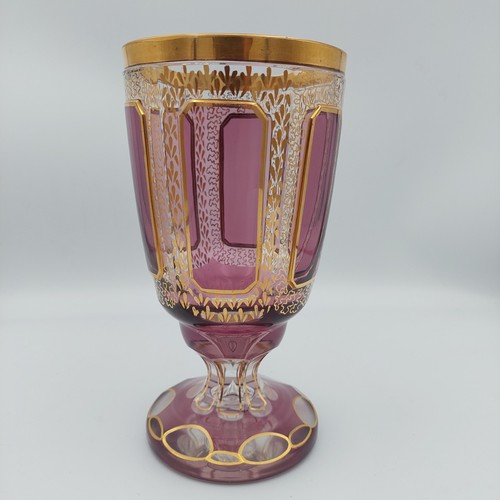 Antique moser bohemian gilt - bohemian,