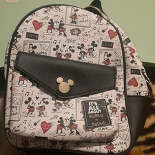 Mickey And Minnie mouse Small Backpack By Primark, ZIP NEEDS MENDING HENCE PRICE