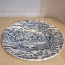 Royal Wessex Blue&White Scenic Dinner Plate 11"|Made in England| Vintage Style