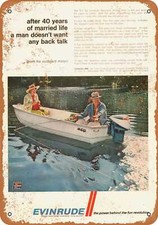 METAL SIGN - 1968 Evinrude