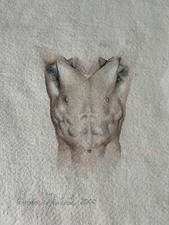 Peregrine Heathcote Pencil Drawing ‘Stretching’