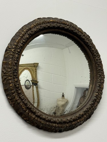 Vintage convex wall mirror - vintage,