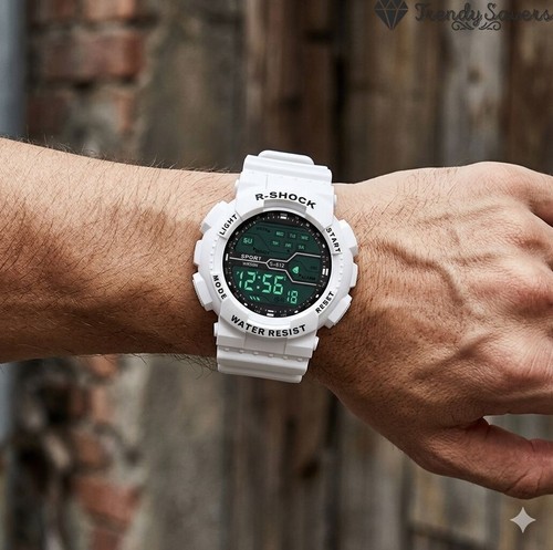 White outdoor digital sports - white,