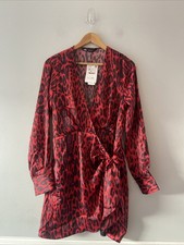 Zara Dress Satin Leopard Print