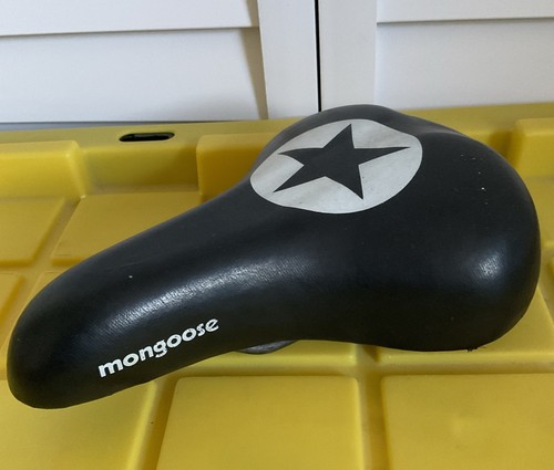 Black mongoose bmx bike seat - black,