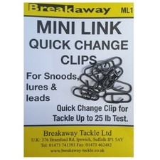 Breakaway Mini Link Clips, Lure Clips, Lure Links, Rig Clips, Rig Links