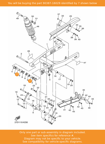 Yamaha collar 90387 16029 - collar,, 90387-16029