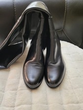Stuart Weitzman Women's Over-The-Knee 50/50 Boots Black Leather Wedge Heel 7 M