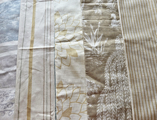 Designer linen cotton remnants - designer, linen/cotton