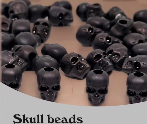 Acrylic skull beard - beard, bead