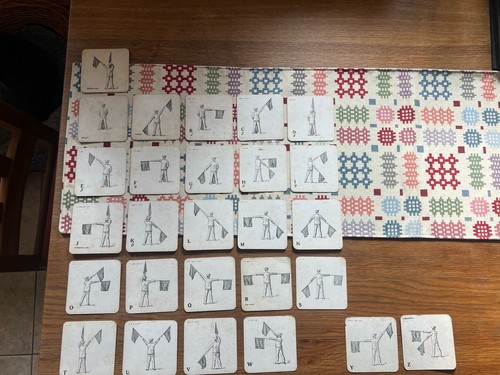 Vintage semaphore flag - vintage,