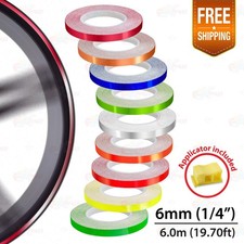 6mm 1/4" Striping PIN STRIPE Tape Car Motorcycle WHEEL RIMS Decal Vinyl Stickers