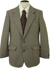VINTAGE HODGES MENS 38" SHORT BROWN TWEED JACKET
