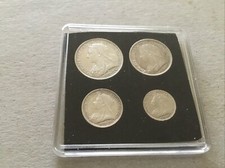 Queen Victoria 1894 Vailed  Maundy Set U.N.C. Set In Case Superb Coins
