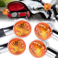 Universal 4x Motorcycle Motorbike Turn Signal Indicators Light Lamp Bulbs Amber