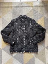 Mona by Peter Hahn Black Quilted Jacket – Lightweight, Elegant, Size UK12/EU40