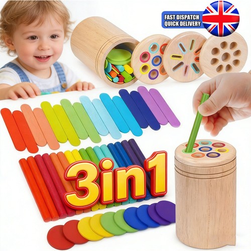 Montessori wooden toys color - wooden,