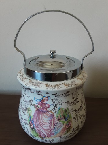 Vintage biscuit barrel 5 - barrel., 6.5