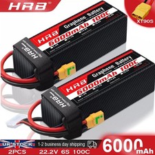 2x HRB 6S 6000mAh 22.2V LiPo