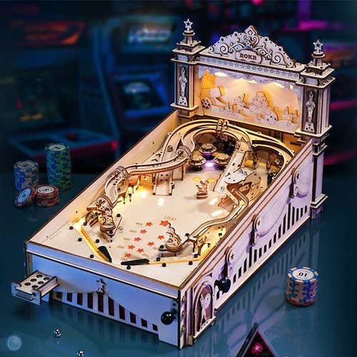 Rokr pinball machine wooden - 3d,