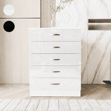 High gloss chest drawers - high,