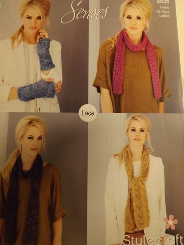 Lacey scarf fingerless - scarf,