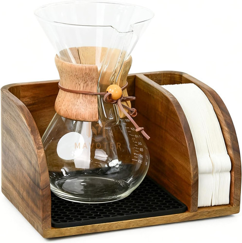 Acacia coffee caddy station - coffee,