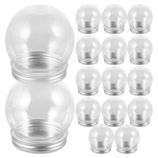 18 Pcs Clear Plastic Snow Globe Kits 150 Ml Water Globes With Screw Caps