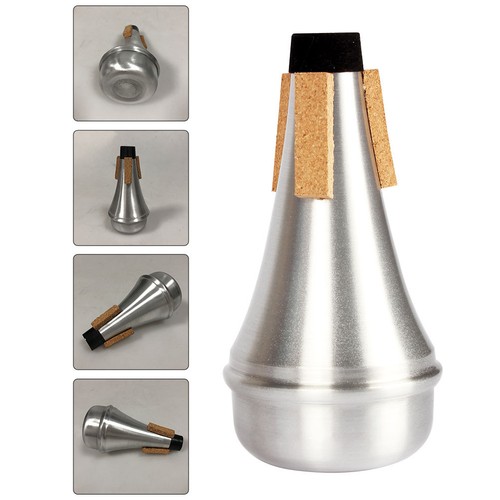 Silver aluminum trumpet mute - trumpet,