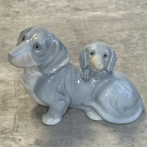 Dachshund ornament blue white - dachshund,