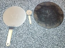 Cast Iron Baking/Pizza Stone (13in dia), Pizza Peel & Pizza Cutter