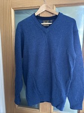 Musto Jumper Mens Medium Navy Pullover Sweater V Neck Hunting Shooting Country