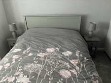 Grey Double Bed Frame with two