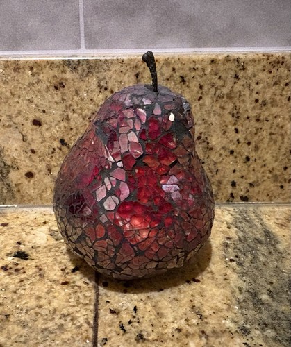 Pear red mosaic - light, glass