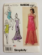 Uncut Special Occasion Prom Evening Dress Sewing Pattern 14-22 Simplicity 1416