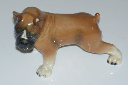 Ceramic boxer dog - ceramic,