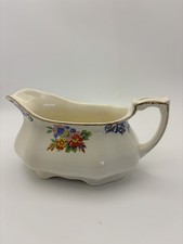 1920s Alfred Meakin Harmony shape Gravy Boat Orange, Yellow, USA patent