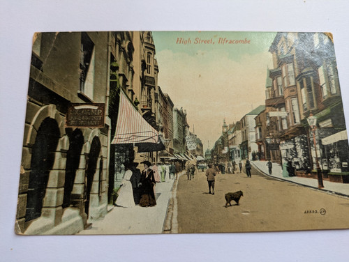 Vintage postcard high street - high,