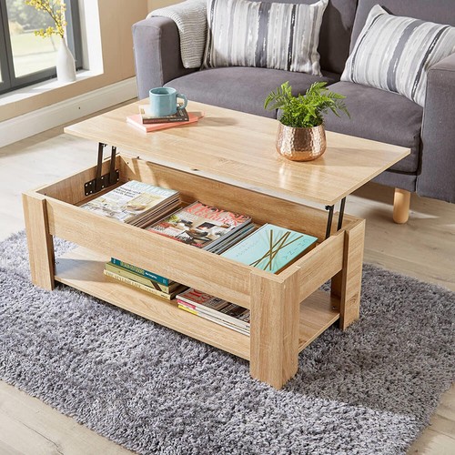 Lift coffee table with - up,