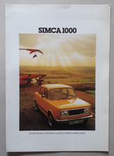 Simca 1000 Brochure 1977 - LS