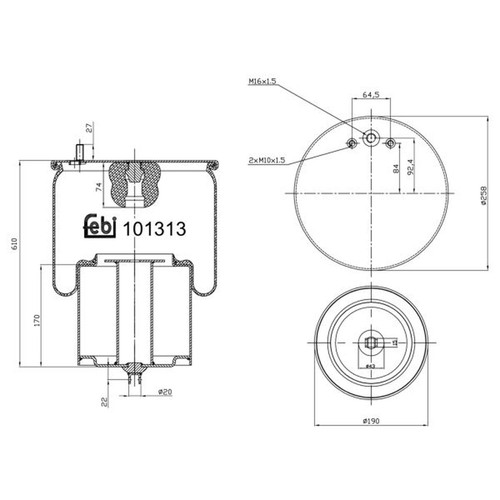 Air suspension bellows - suspension,