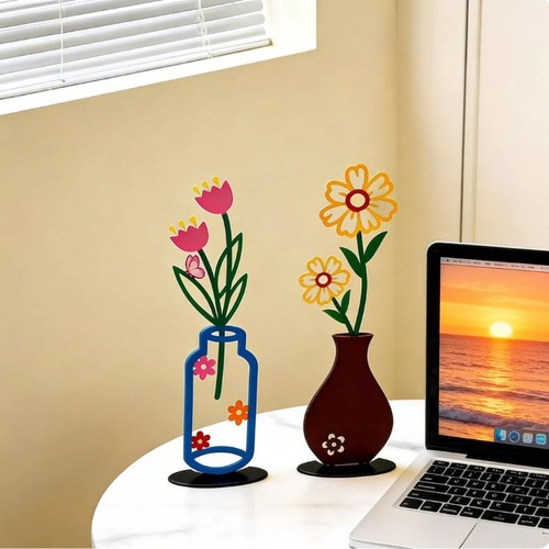 Dopamine metal flower vase - dopamine,