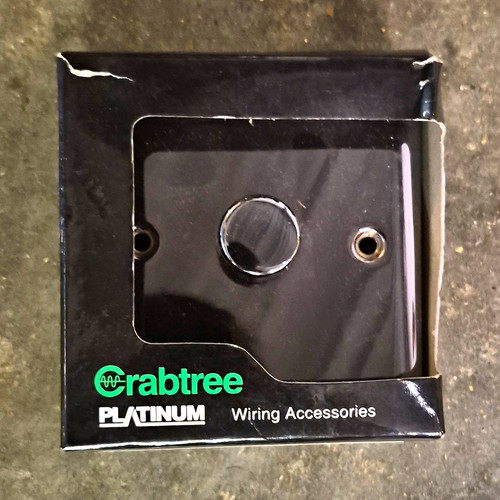 Crabtree platinum black - black, rotary