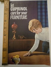 Vintage 1960s Cuprinol Teak Oil Cleaner Advertising Leaflet Retro Furniture Care