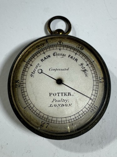 Antique pocket barometer - pocket, by