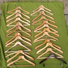 Vintage Wooden Clothes Hangers x 25 MIXED Garment Suit Hanger x 25