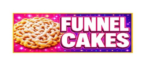 Metal sign funnel cakes - funnel, ss17